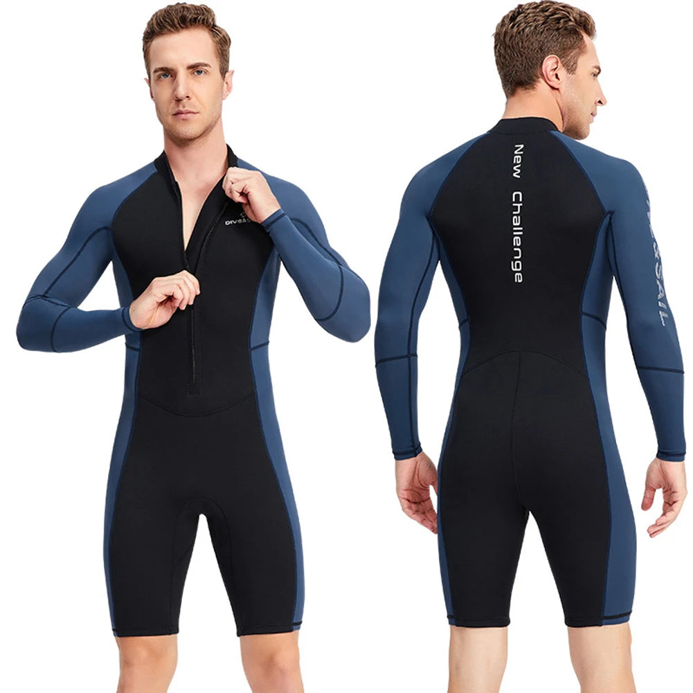 Neoprene Diving Protection Clothes with Zipper Mens Snorkeling Surfing Swimsuit Anti-scratch Cold Proof Warm Outdoor Accessories