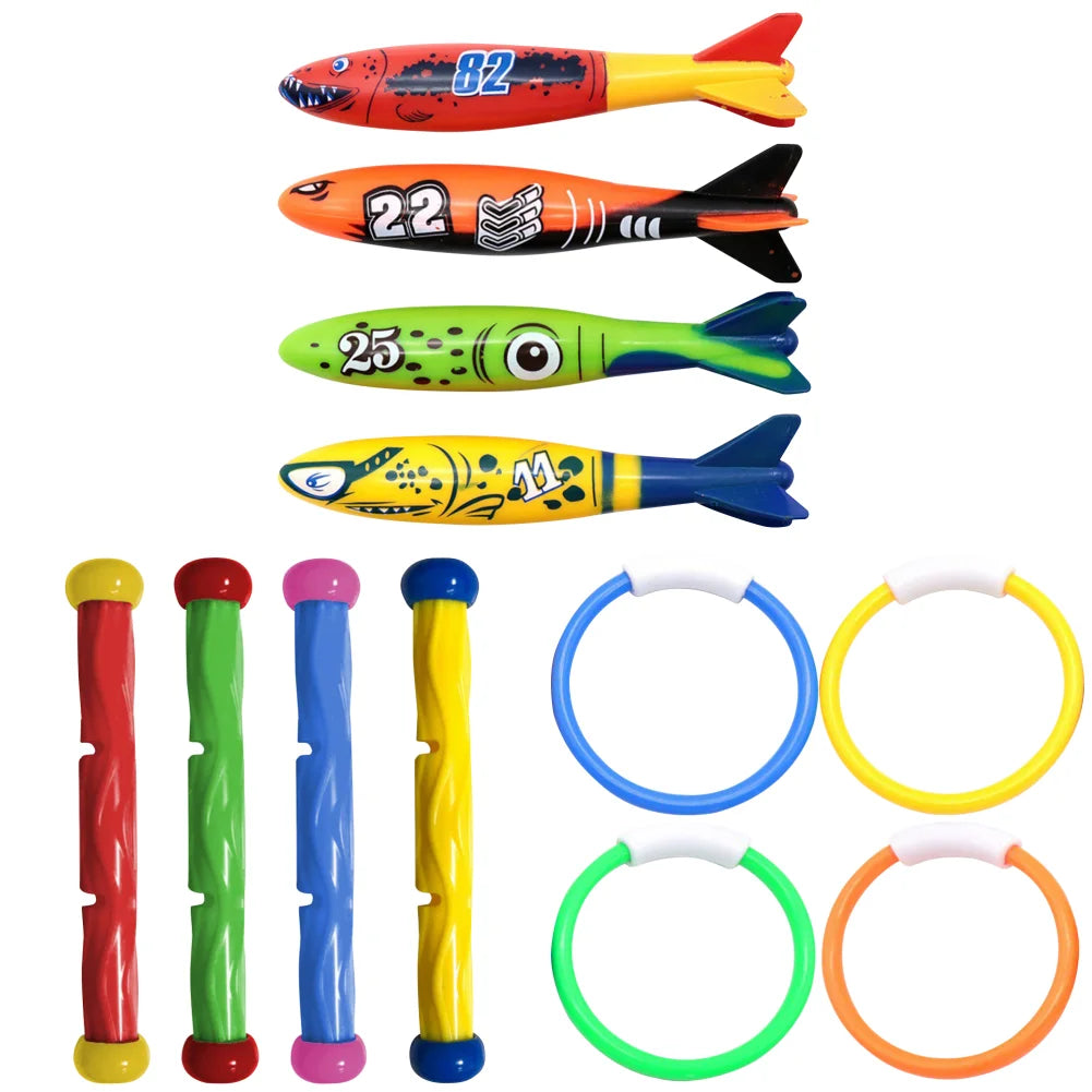 Ren Summer Pool Diving s Creative Throwing Dive Water  Pool Treasure Hunt Diving Torpedo Water Ring Pool Accessories