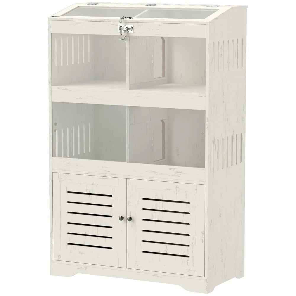 Large Hamster Cage for Multiple Small Pets with Storage Cabinet