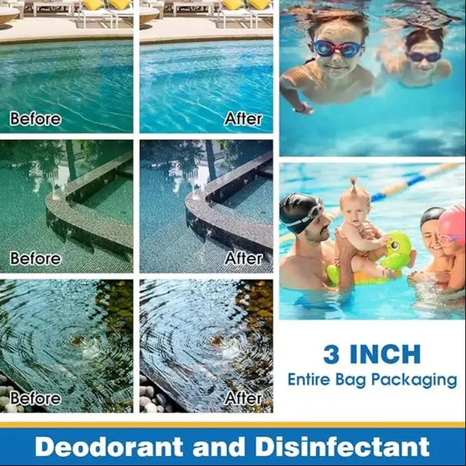 40lb 3 Inch Cleaner Tablets for Cleaning and Disinfecting Swimming Pools, Bathtubs and Spas, Slow Dissolving, Individually