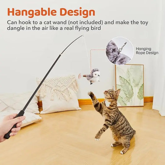 Cat Toys Flapping Bird No Flying Cat Kicker Catnip Toys
