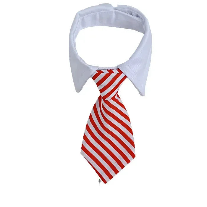 Dog Cat Grooming Cat Striped Bow Tie Animal Striped Bow Tie Collar Pet Adjustable Christmas Cat Collar