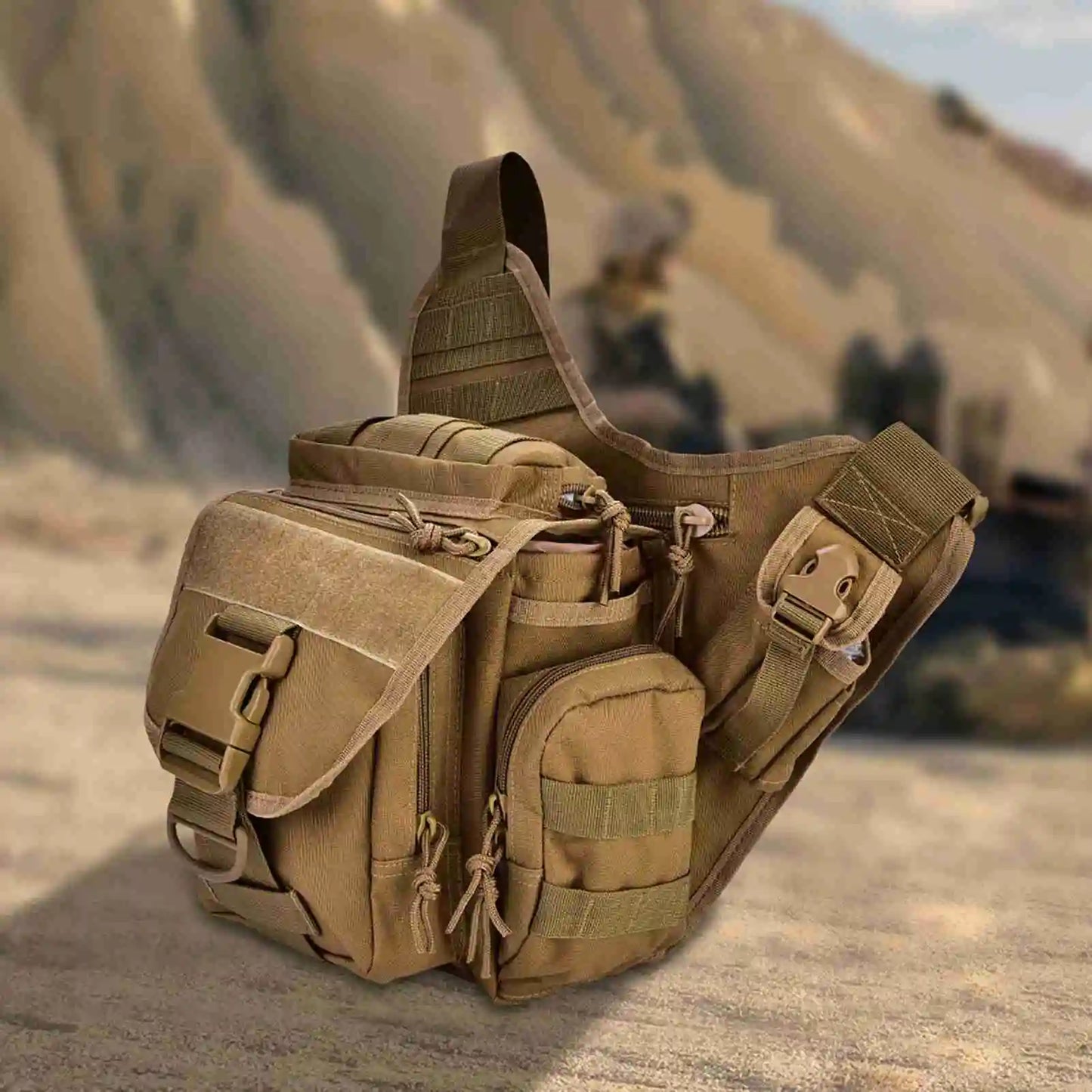 2025 New  Men Military Chest Shoulder Bag Pack for Travel Hiking Outdoor Equipment Chest Bag Chest Pack Military Chest Bag