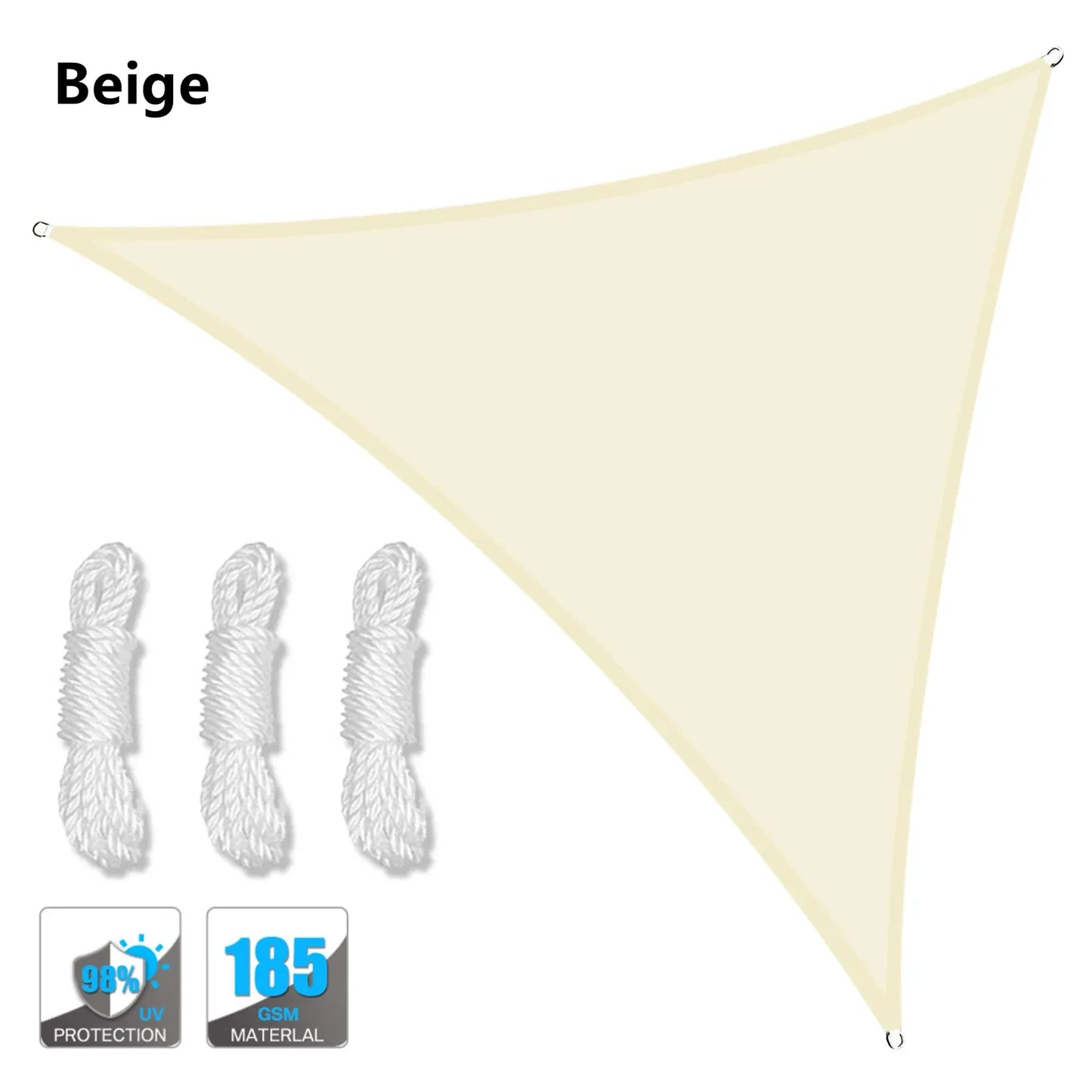 Heavy Waterproof Shade Sail Sun Canopy Cover Trilateral/Triangle 5x5x5M/2x2x2M Garden Yard Awnings Car Sunshade Cloth Net Summer