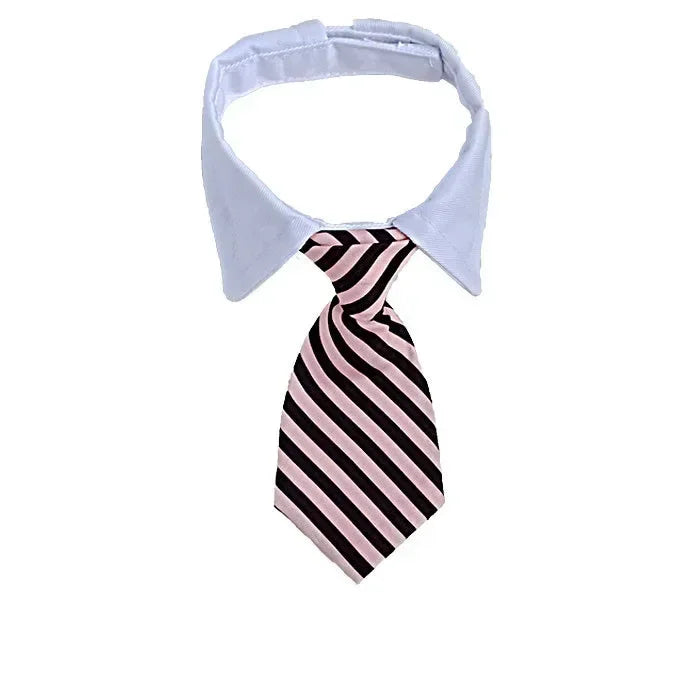 Dog Cat Grooming Cat Striped Bow Tie Animal Striped Bow Tie Collar Pet Adjustable Christmas Cat Collar