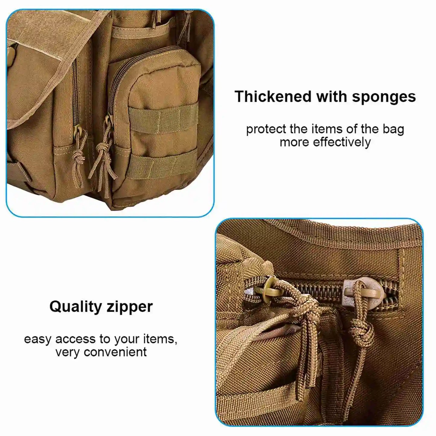 2025 New  Men Military Chest Shoulder Bag Pack for Travel Hiking Outdoor Equipment Chest Bag Chest Pack Military Chest Bag