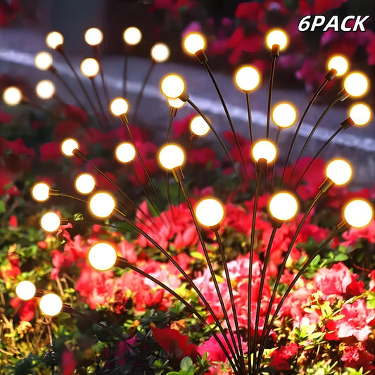 4/6 Pack Swaying Solar Lights, 32 LED Lights, Solar Firefly Lights Outdoor Garden Decorations for Yard Patio Pathway Holiday