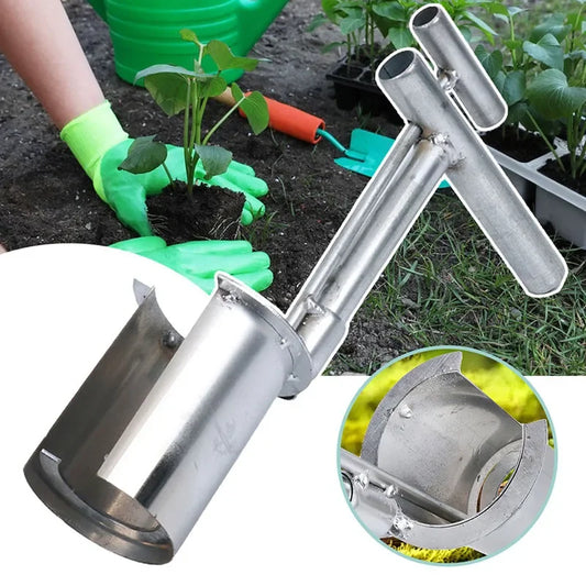 Portable Hand Held Open End Seedling Transplanter Multi-functional Seeding Bulb Planter Tool For Agricultural Use Gardening Tool