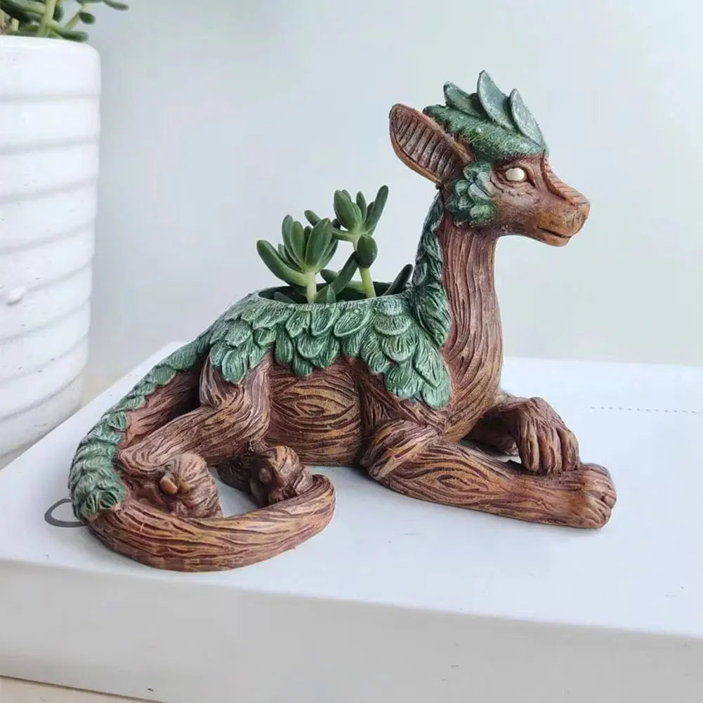 Creative Dragon Tree Planter Unique Succulent Pot Decorative Plant Pot Gift for Nature Lovers