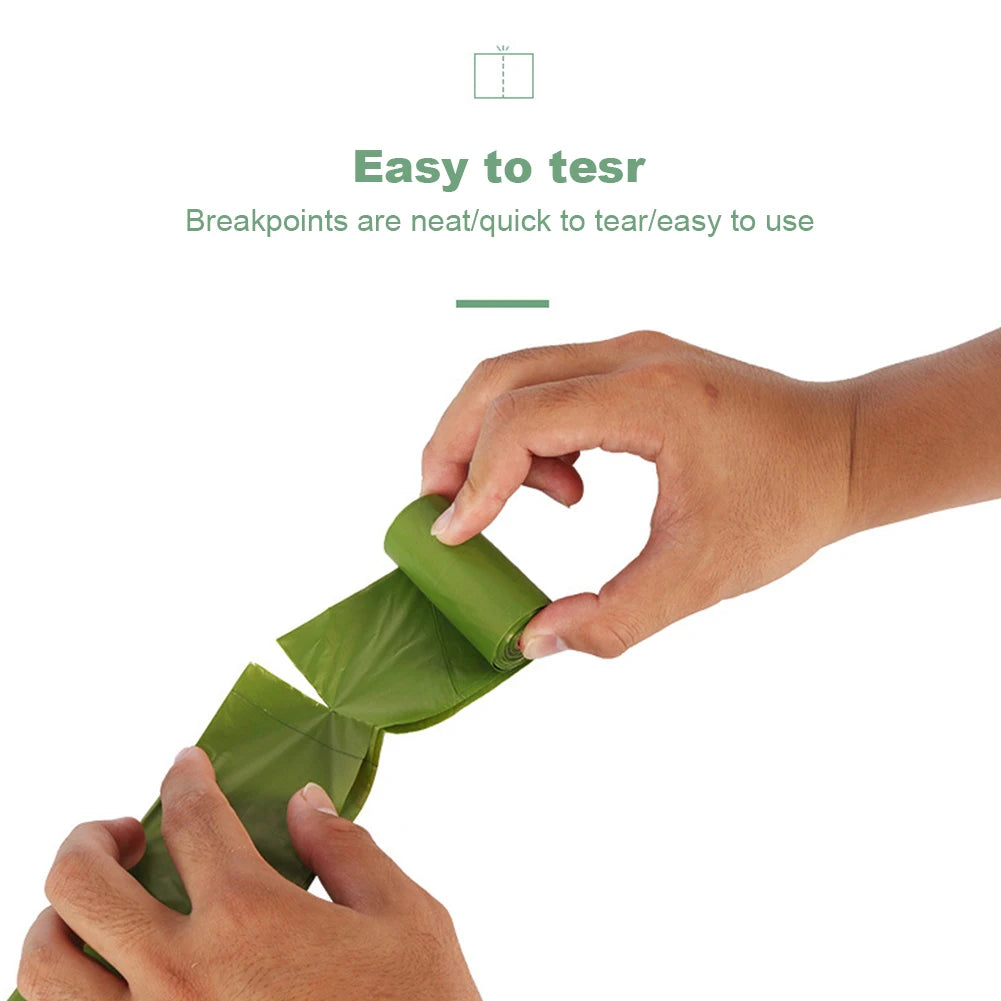 Eco Friendly Biodegradable Dog Poop Bags Leak Proof Extra Thick Heavy Duty with Dispenser Ideal for Outdoor Pet Supplies