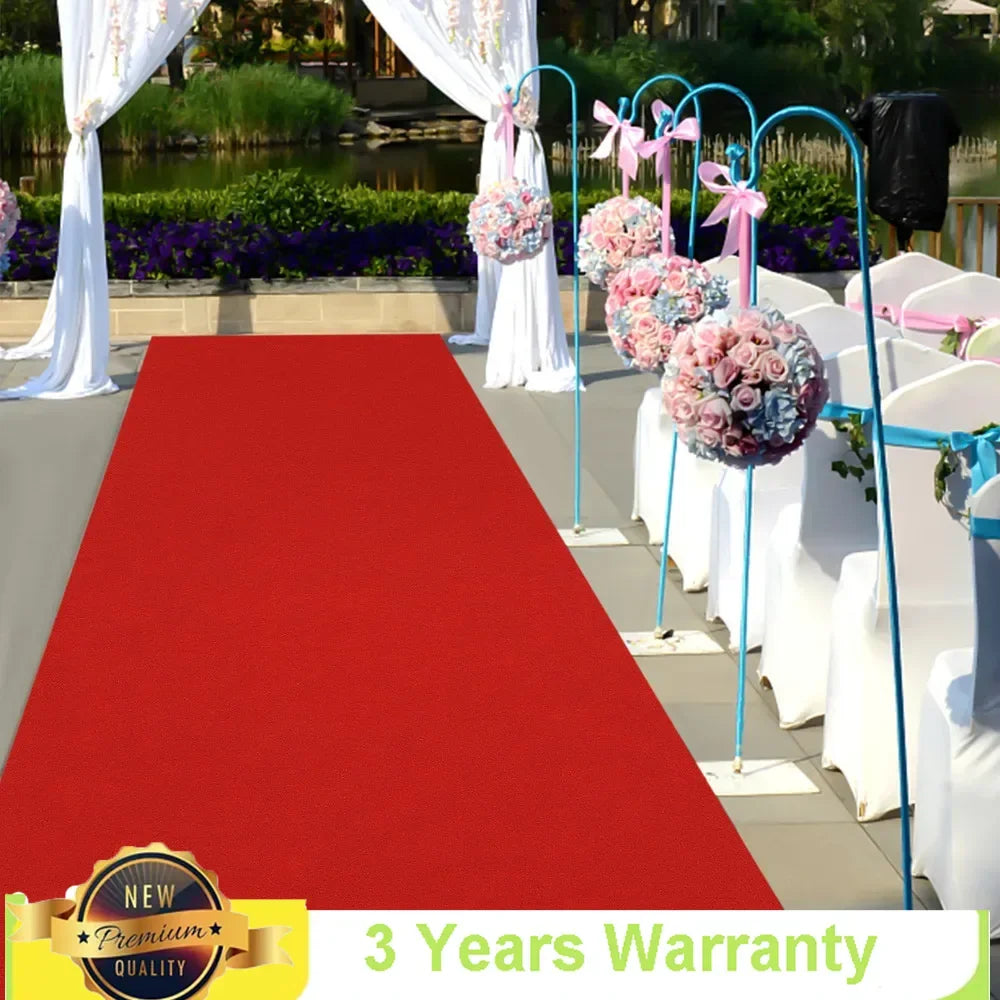 Bymaocar Carpet Runner 33*3ft 360gsm Thick Polyester Fiber Aisle Runner Non-slip Runway Rug for Wedding Ceremony & Party Decor