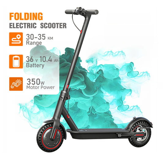 350W Foldable Electric Scooter for Adults Teens,Explosion-proof Tires,Dual Brake System,Lightweight APP Support E-scooter