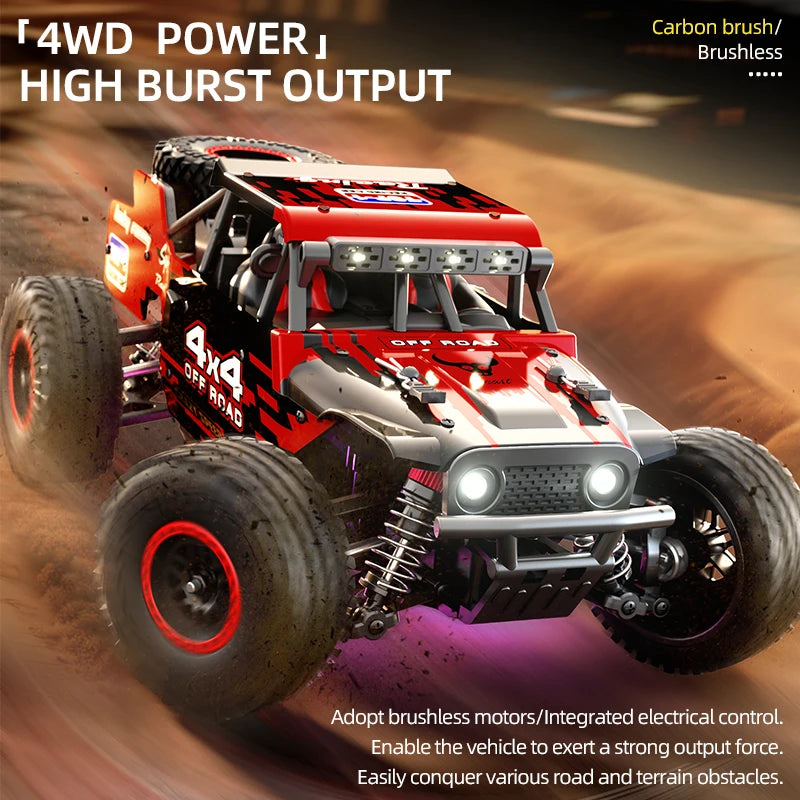 1:20 4WD RC Car 50KM/H With LED Professional Off-Road Racing Brushless Motor Remote Control Cars High Speed Drift Monster Truck