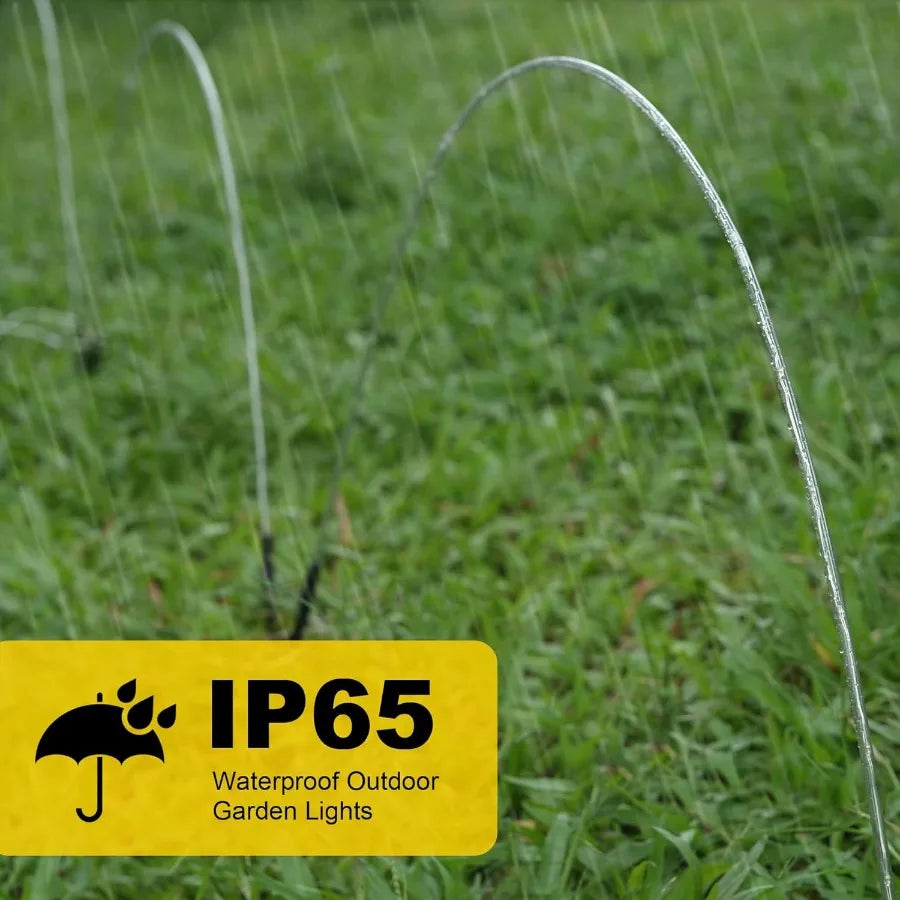 Solar Pathway Lights Outdoor Waterproof String Light Outdoor 5 in 1 120 LED Solar Garden Light with 8 Modes Christmas Lights fo