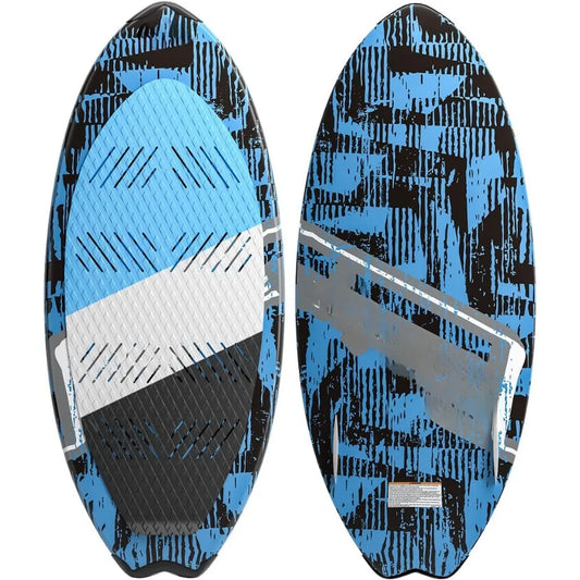 Wake surfboard with 2 detachable tail fins Perfect surfing for children, adults, beginners