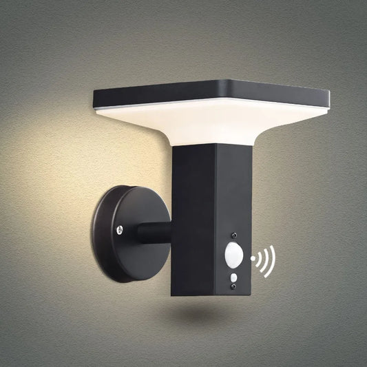 Solar Outdoor Wall Light Dusk to Dawn LED Lantern, with Motion Sensor Lantern Fixture Wall Sconce Lighting