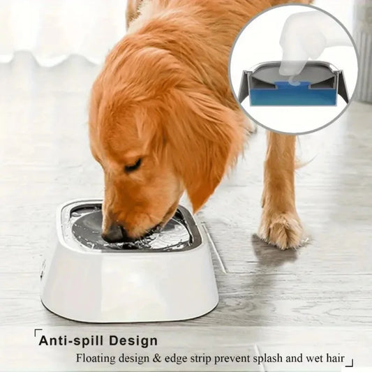 Filtered Pet Water Bowl - Spill-Proof Design with Floating Filter & Clear Plastic