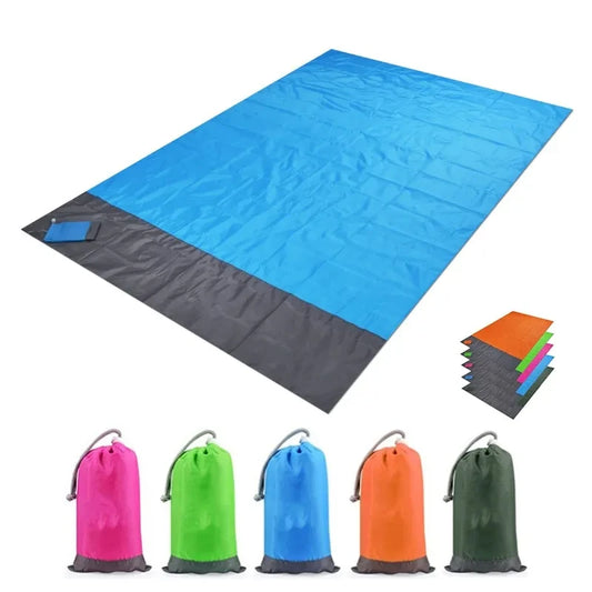 Outdoor Camping Mat Waterproof Folding Pocket Beach Blanket Portable Lightweight Picnic Mat Polyester Large Lawn Sand Beach Mat - Quick and EZ Shop