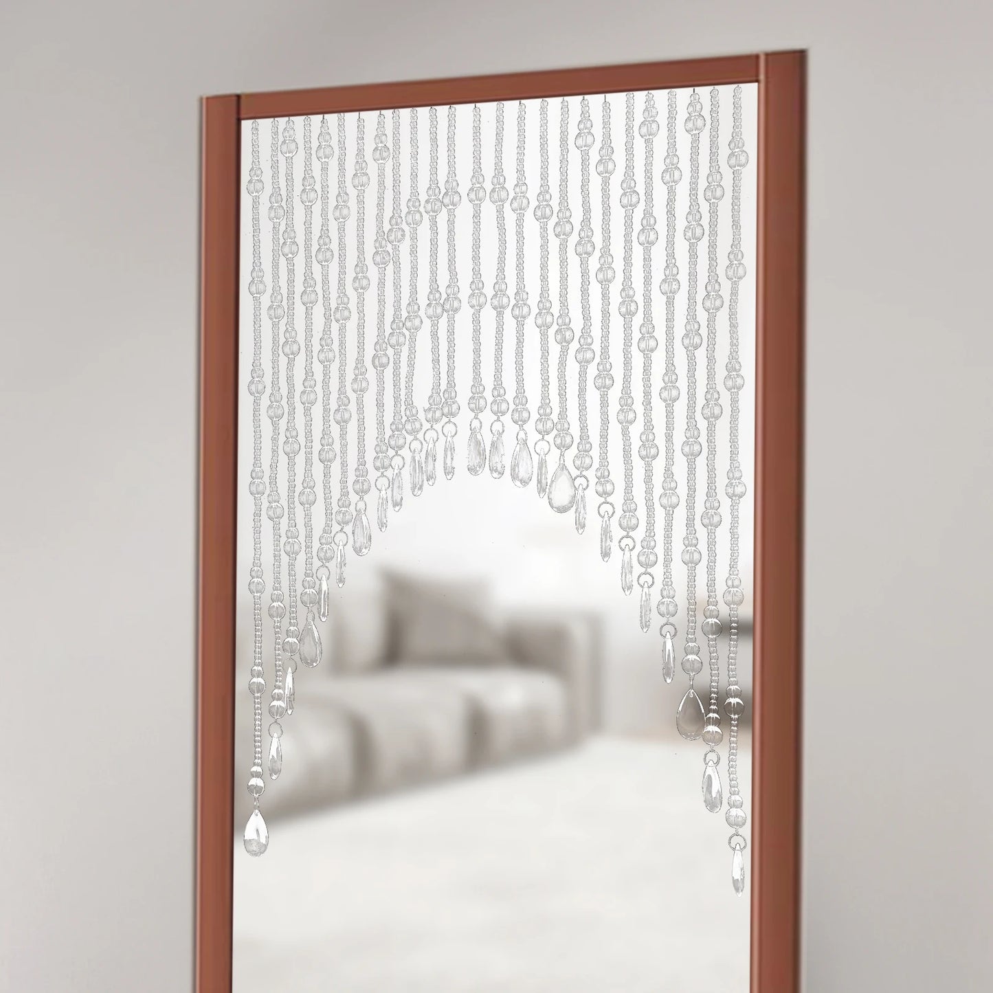 25 Strings Beaded Curtain Hanging Door Beads Curtain Room Bead Partition Curtain Blue/Clear/Amber/Green