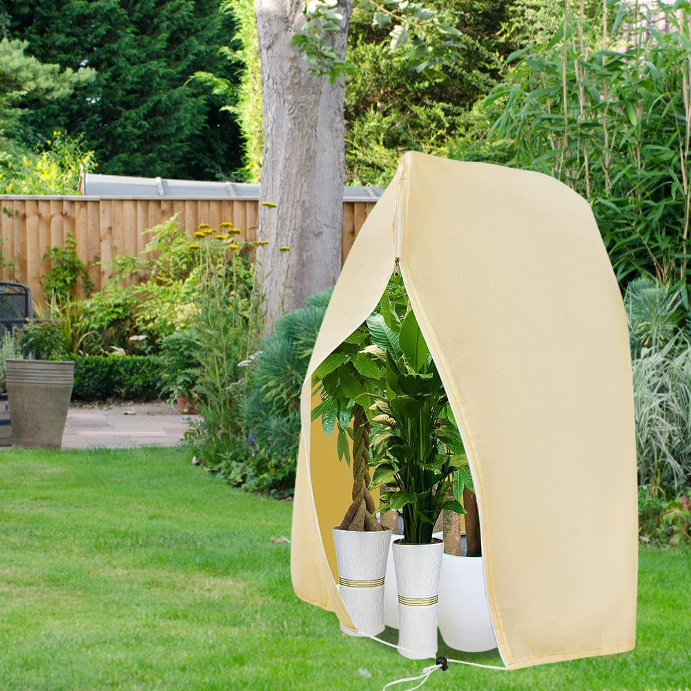 Frost Cold Protection Plant Protection Bag with Zip Drawstring Breathable Tear-Resistant Thick Winter Plant Cover for Pot Plants - Quick and EZ Shop