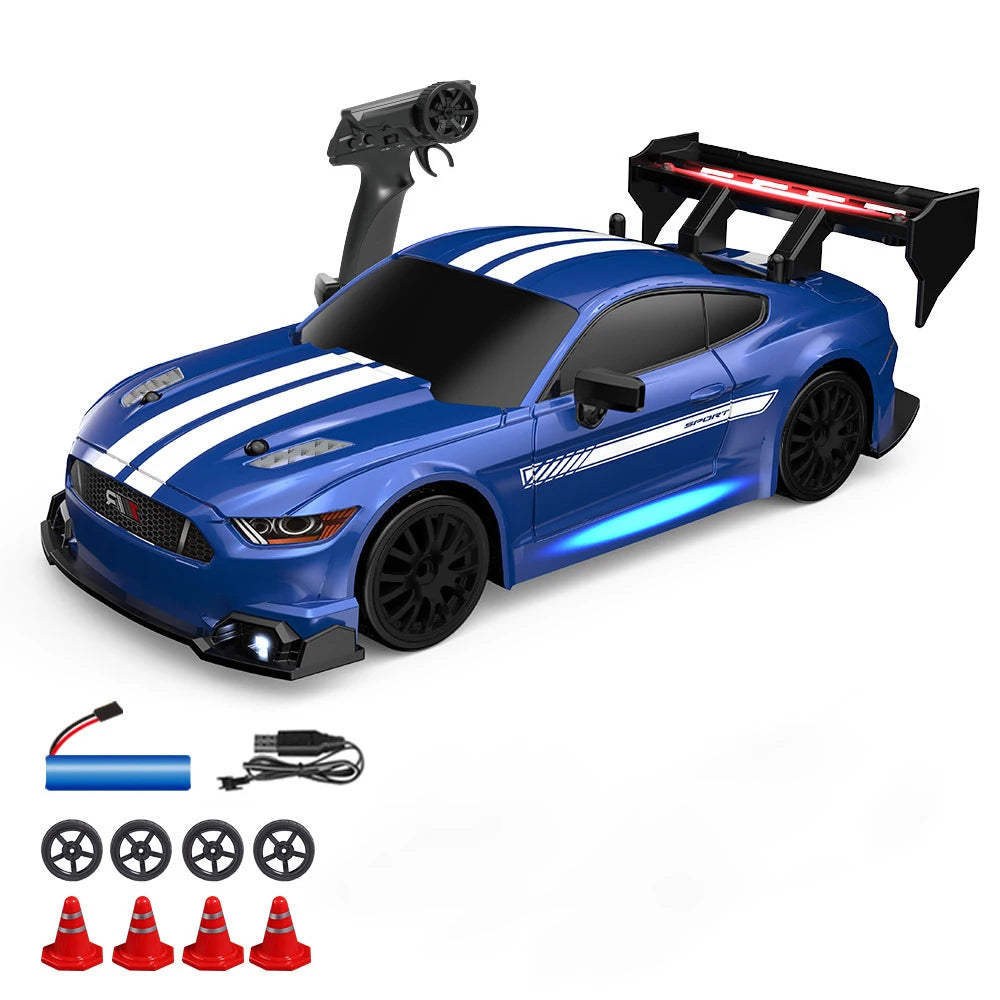 AE86 1/24 RC Drift Remote Control 2.4G Cross-border High-speed Mustang Four-wheel Drive Racing Toy Competition Race Car Boy Gift