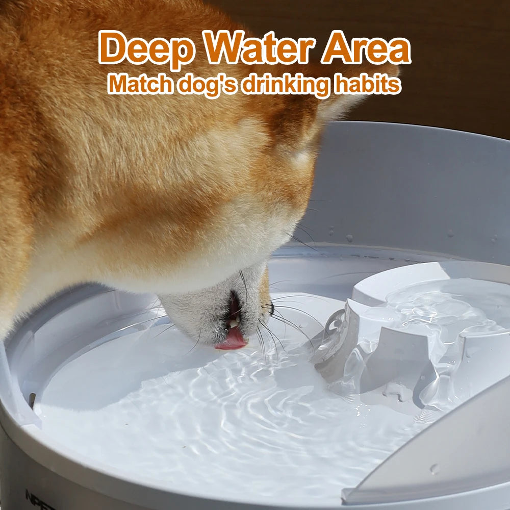 NPET 2 Gallon White Dog Water Fountain For Large Medium Dogs - Quick and EZ Shop